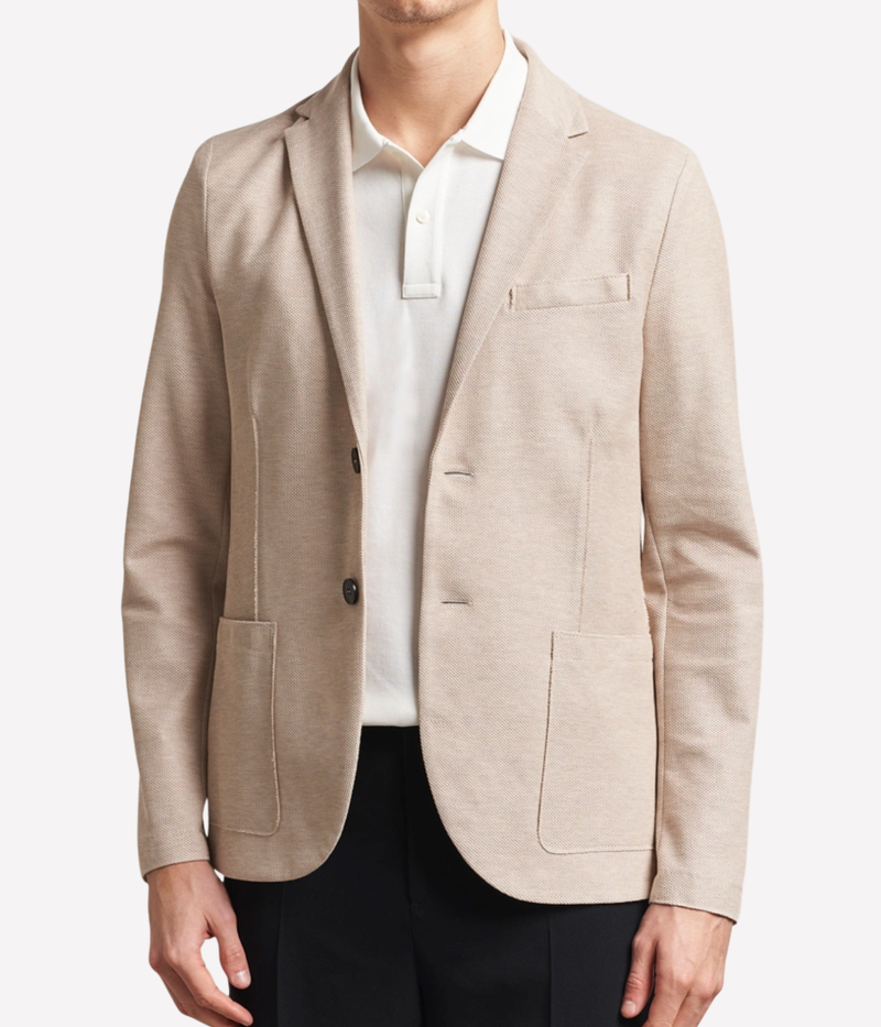 Loro Piana Honeycomb Blazer in Cream