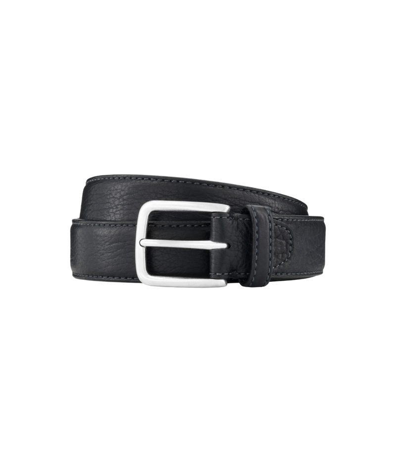 Caleixco Man Edwardo Belt in Black rolled view.