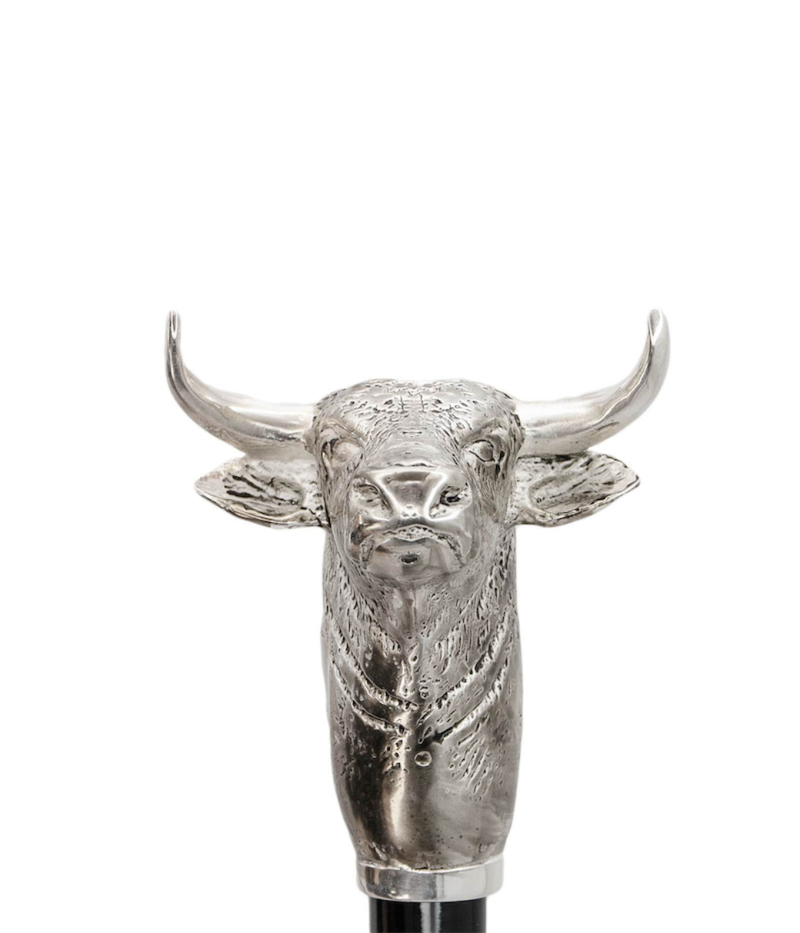 Pasotti Bull Shoehorn in Silver - Bull Closeup front shot
