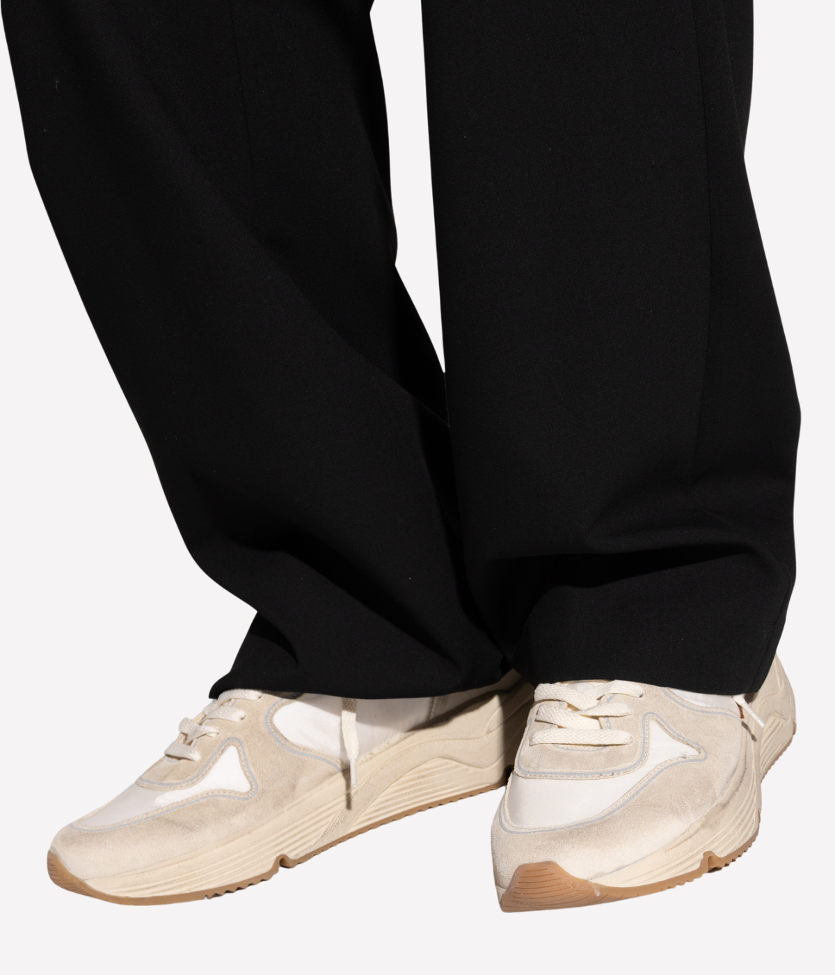 Running Sole Sneaker In White/Beige/Brown