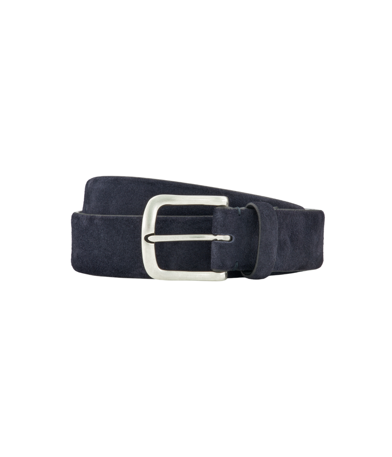 Calexico Man Raphael Belt in Sevre rolled view.