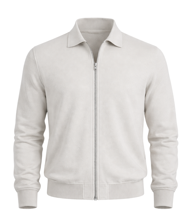 Man Double Knit Bomber in 910GR