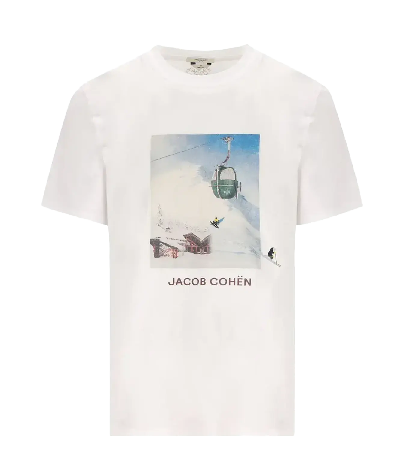 Collo Costina T-Shirt in Ski Print Optical White