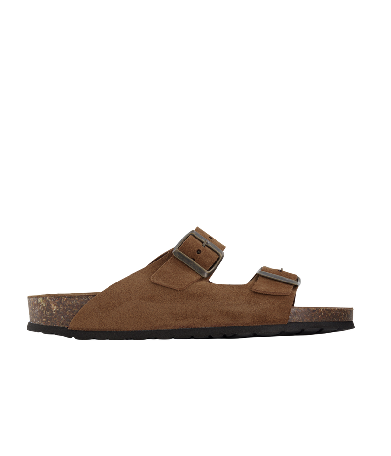 Suede Sandal in Nocciola