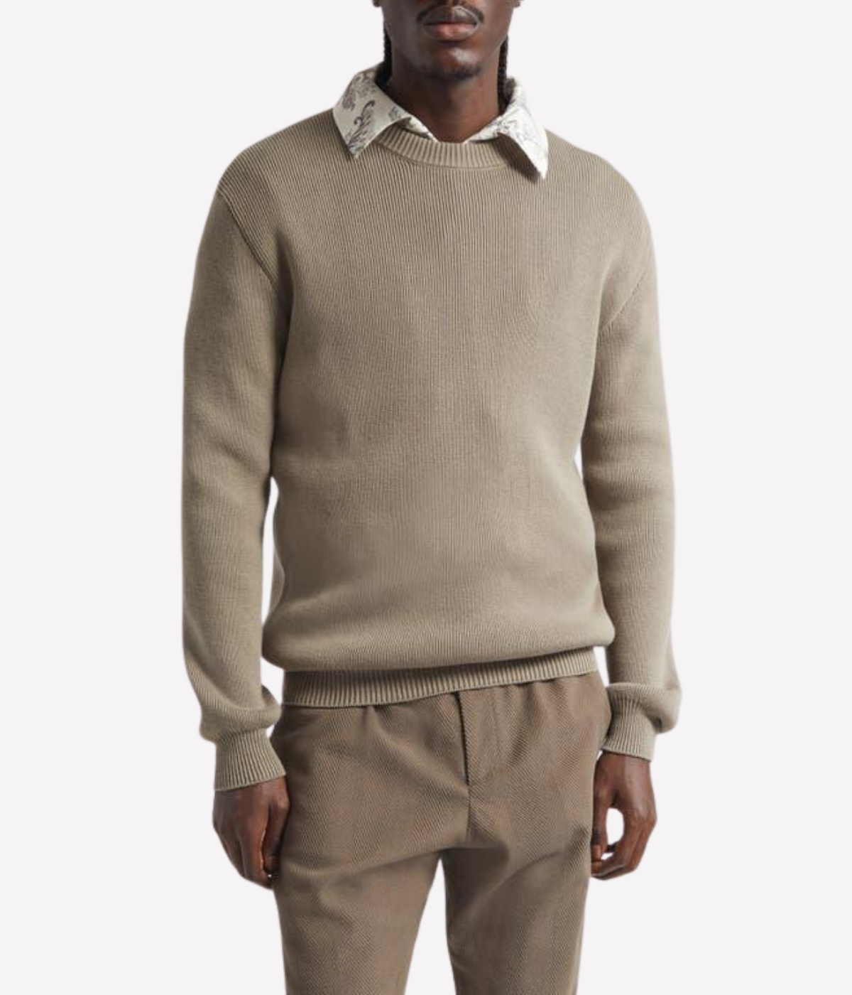 Journey Knit Crew Neck in Light Taupe