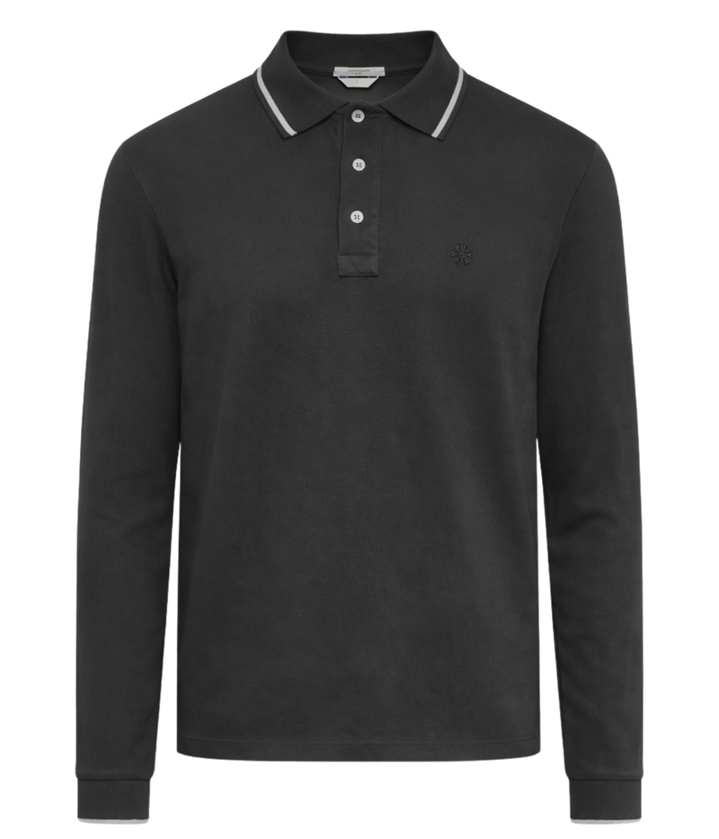 Manica Lunga Polo in Dark Grey