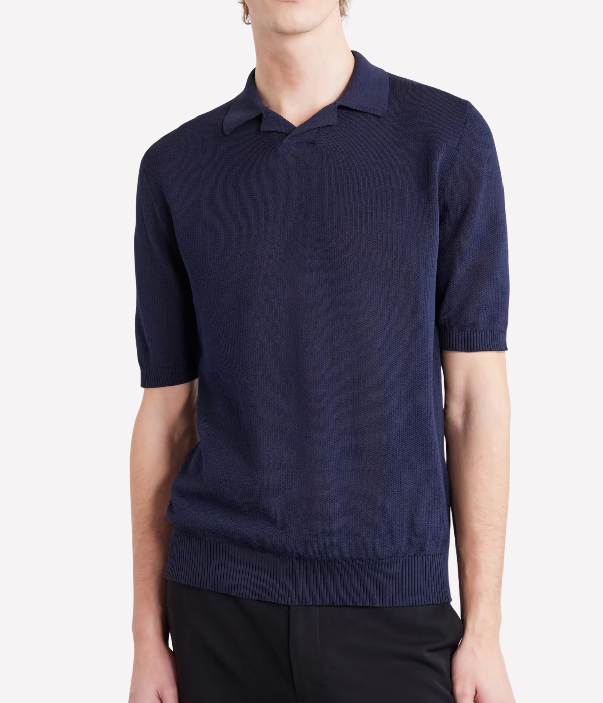 Short Sleeve Sweater In Blue