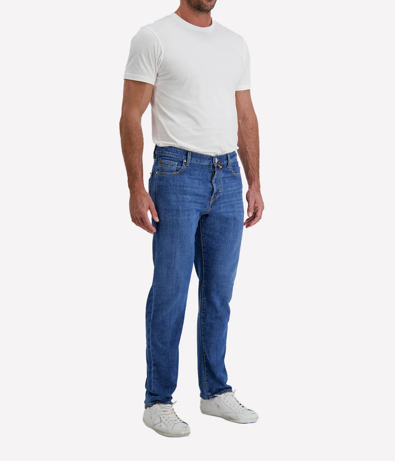 Straight Fit Pant 5 PKT in Medium Blue