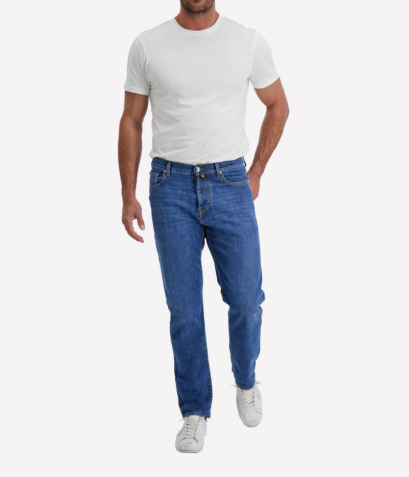 Straight Fit Pant 5 PKT in Medium Blue