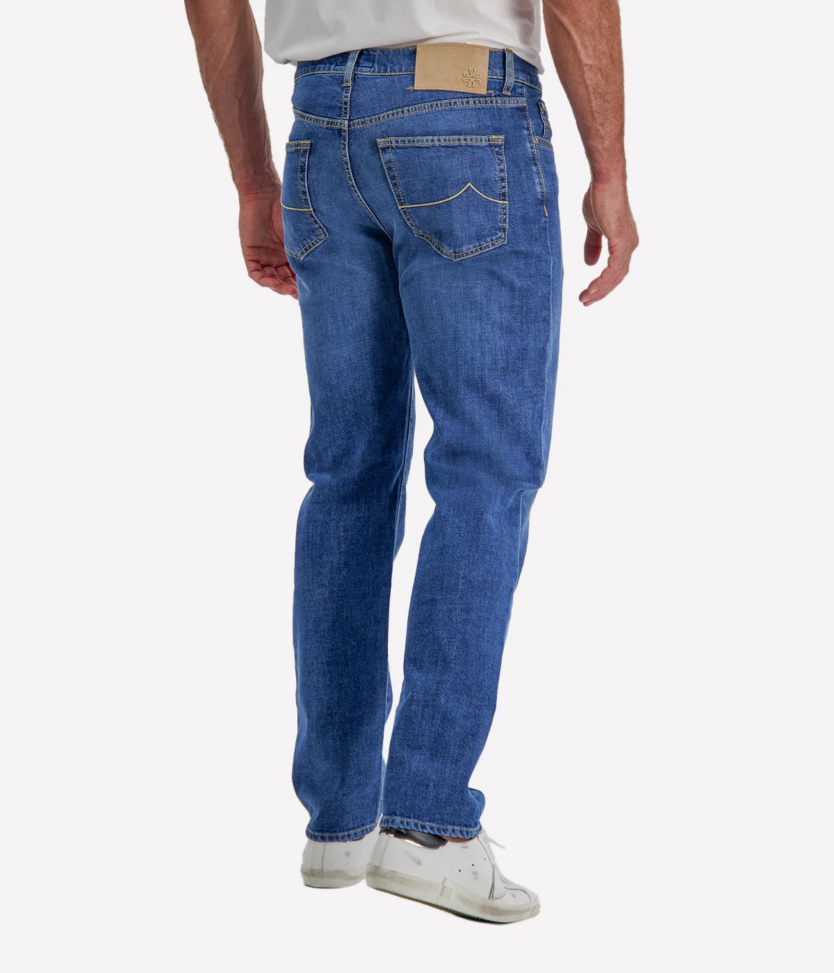 Straight Fit Pant 5 PKT in Medium Blue