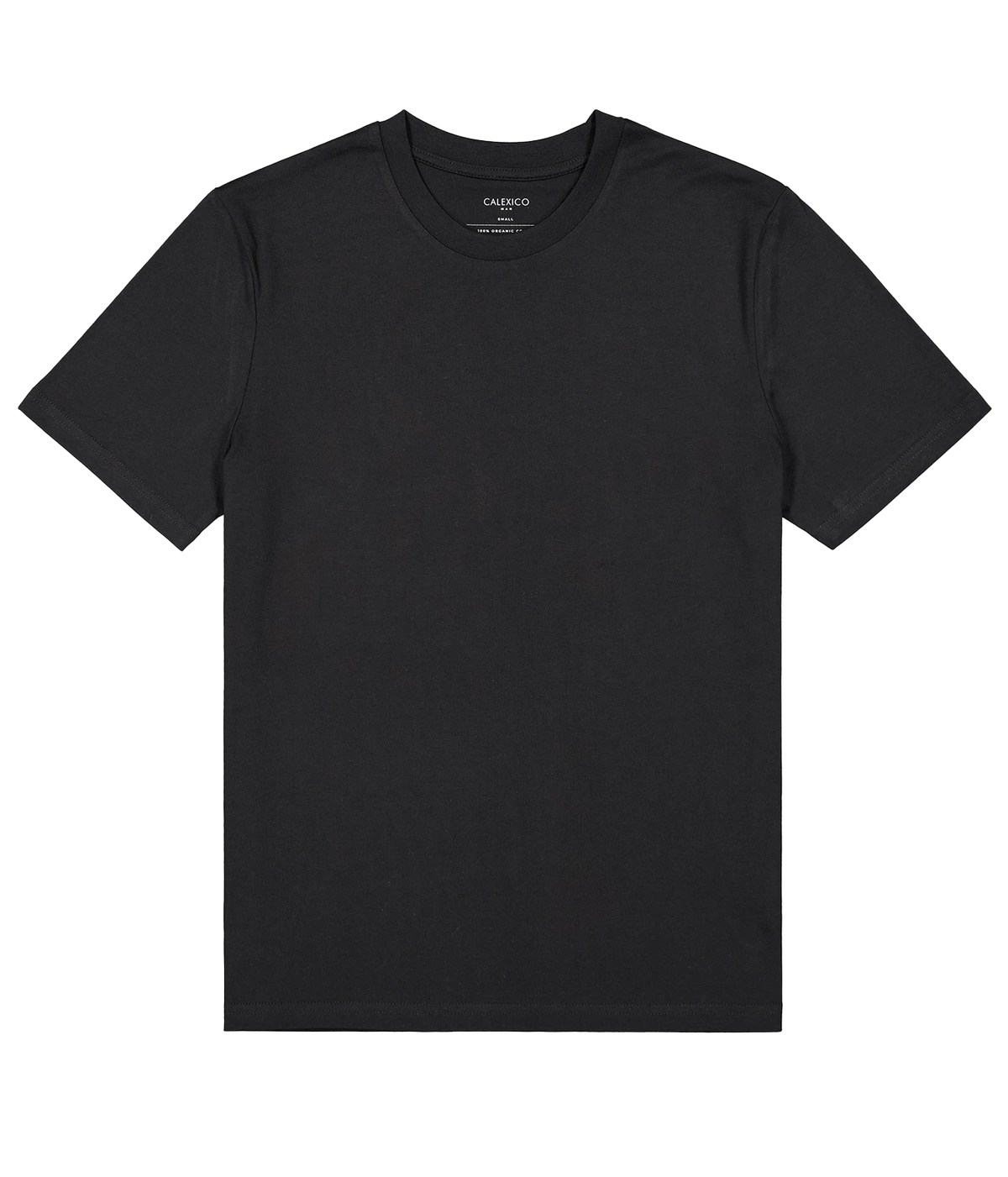 A black short-sleeve crewneck t-shirt by CappCO, shown flat against a solid white background.