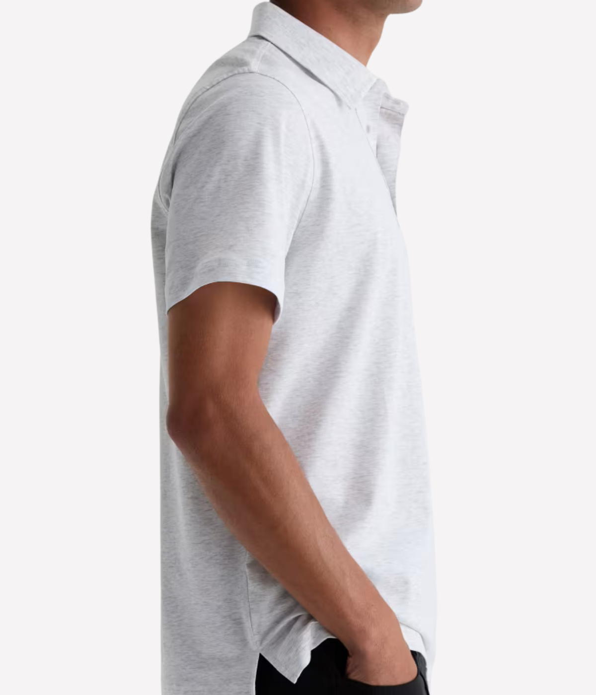 Bryce S/S Polo In Heather Grey