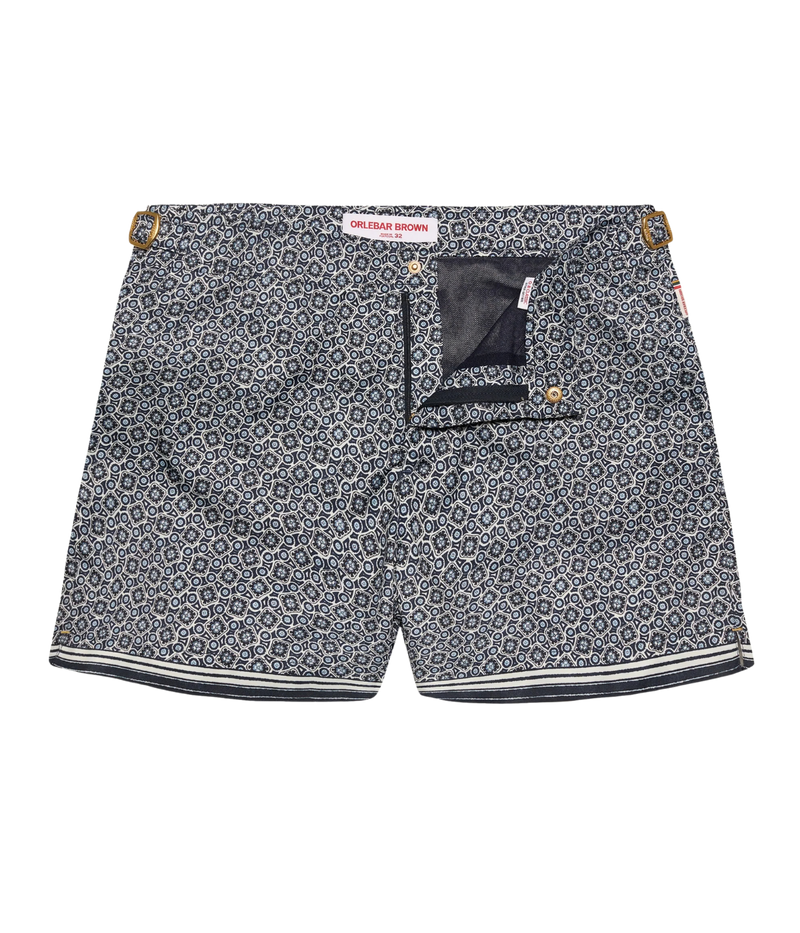 Setter Pettola Border Boardshort in Night Iris & White