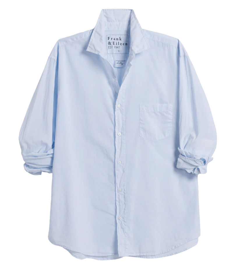 Luke Woven Shirt in Shirting Blue Poplin