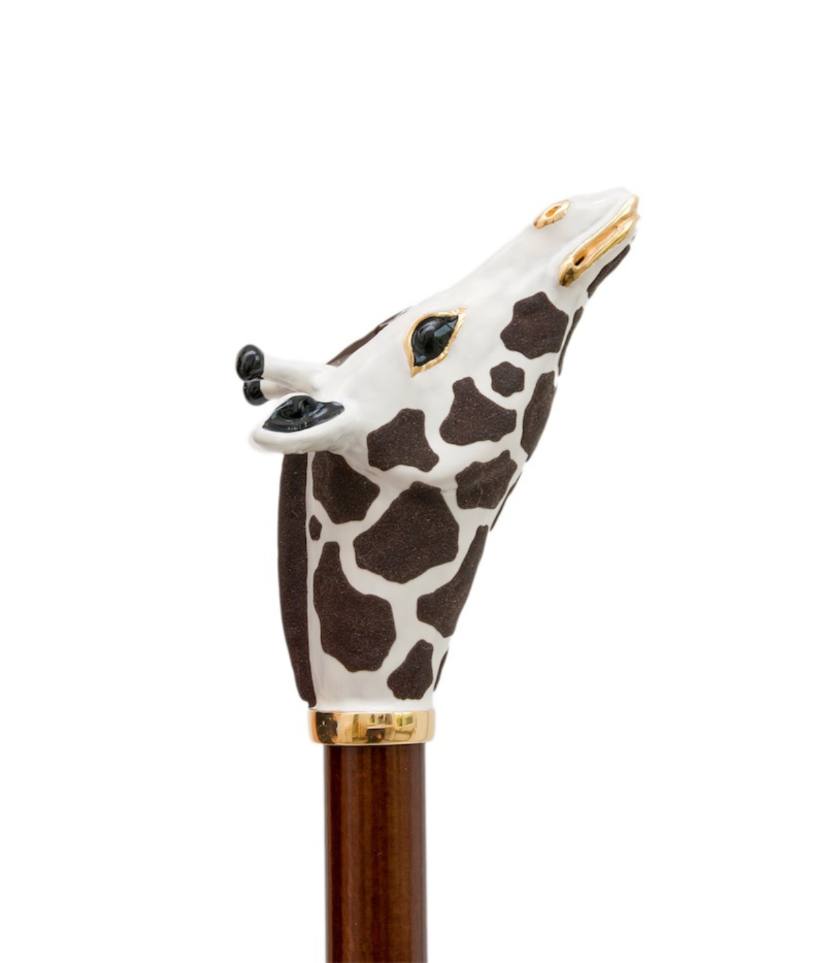 Pasotti Giraffe ShoeHorn in White & Gold - Giraffe Closeup Shot