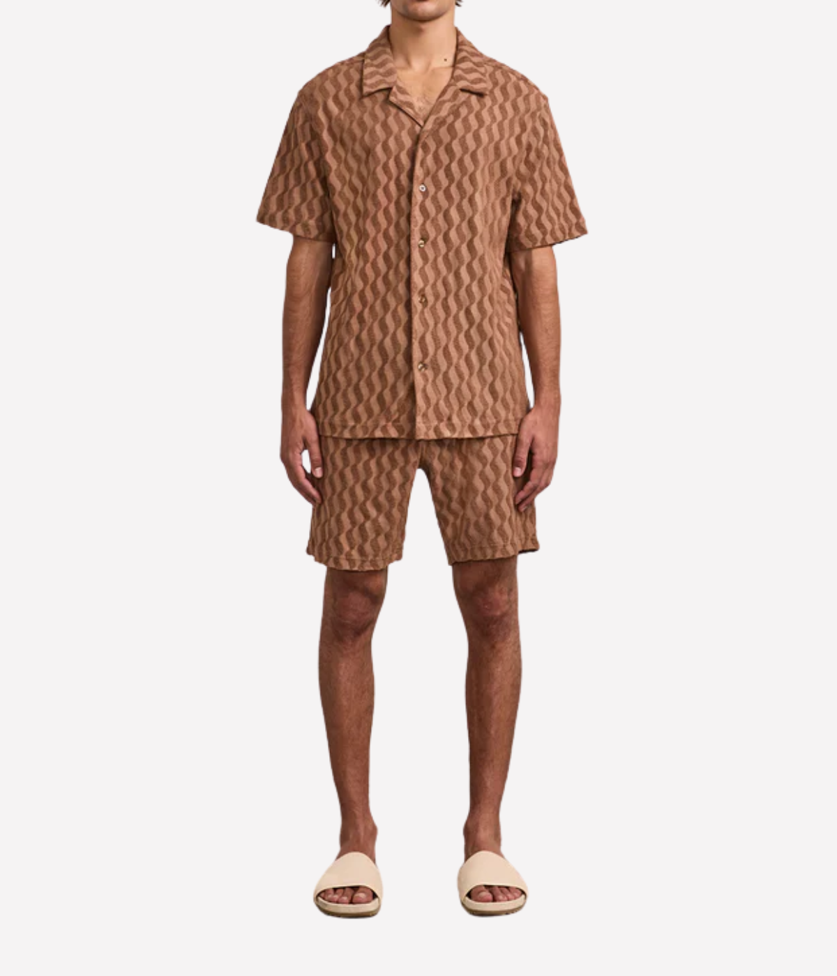 Augusto Listra Terry Shorts In Caramel