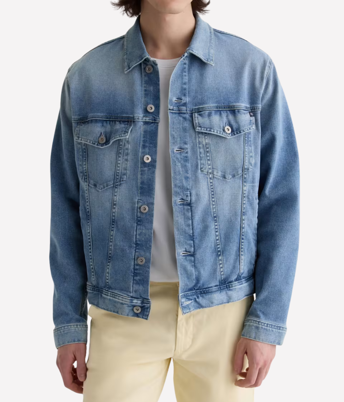 Dart Jacket in Ancient - model Shot half length