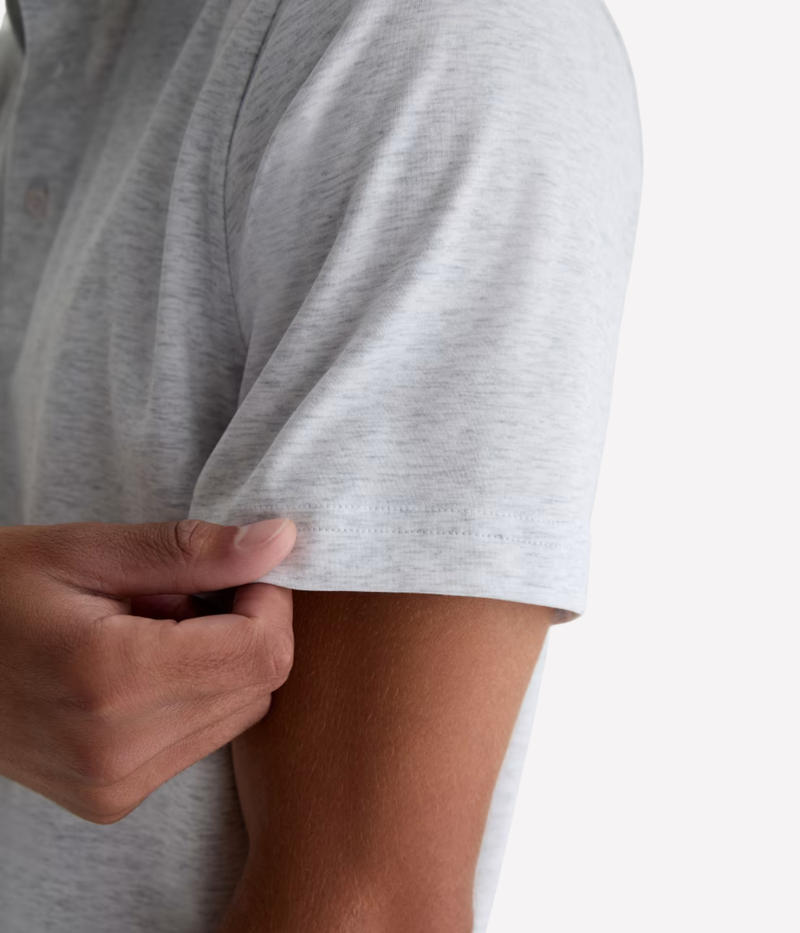 Bryce S/S Polo In Heather Grey