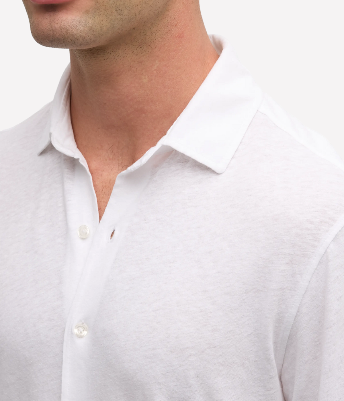 Marico Linen Blend Shirt in White