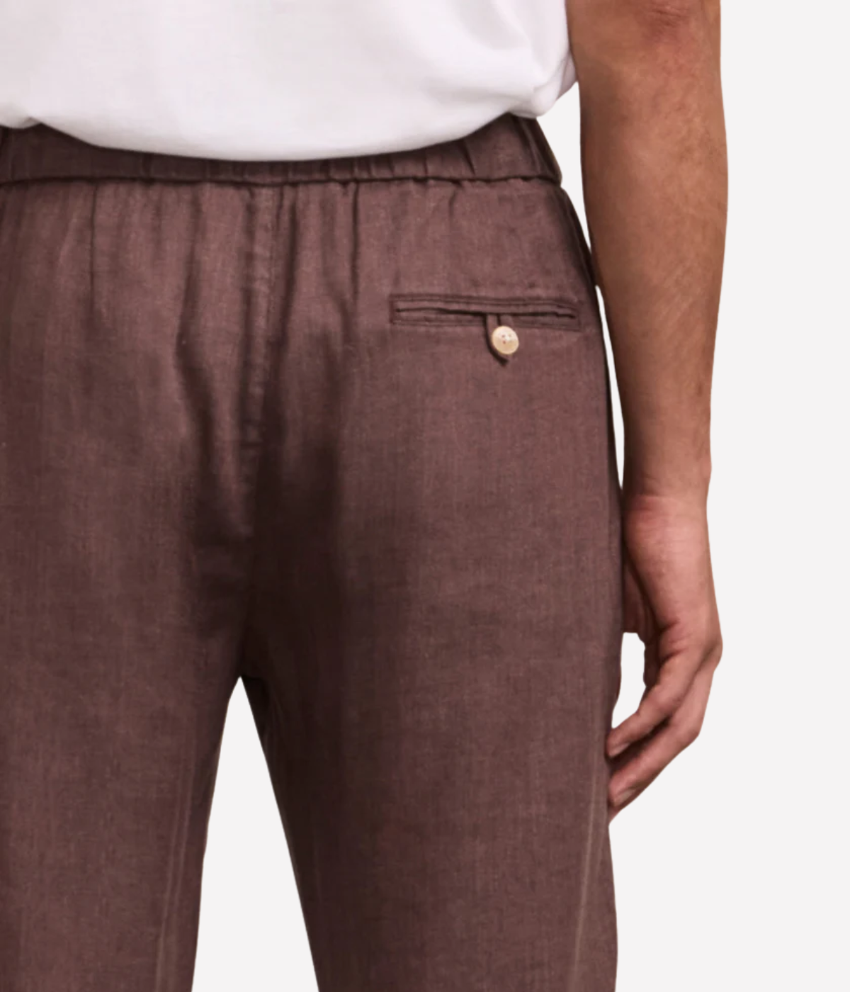 Oscar Linen Chinos In Brown