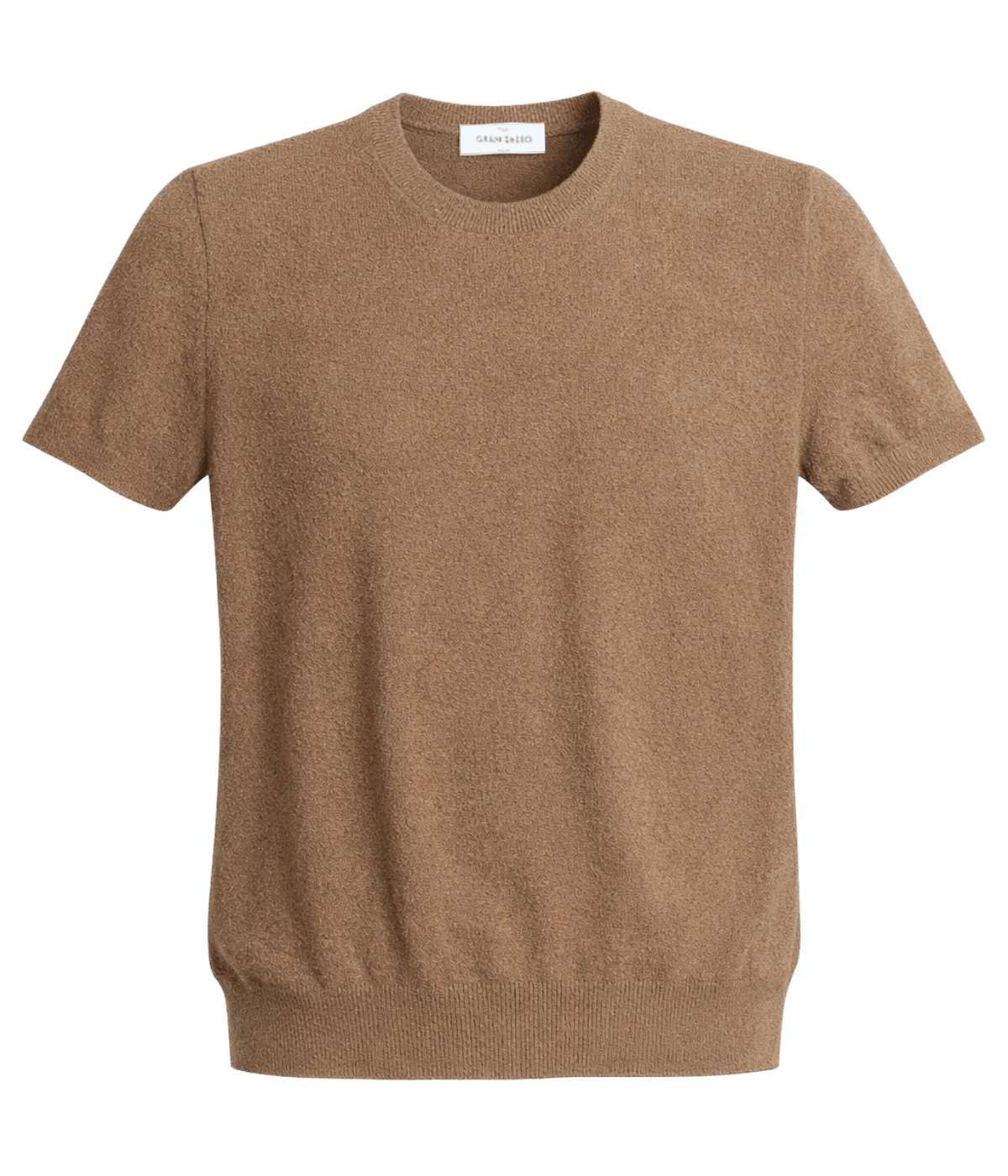 Crew Neck Short Sleeve in Tobacco Brown
