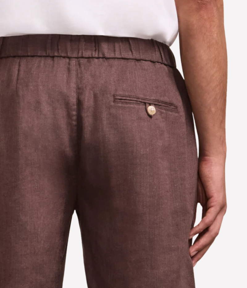 Felipe Linen Shorts In Brown