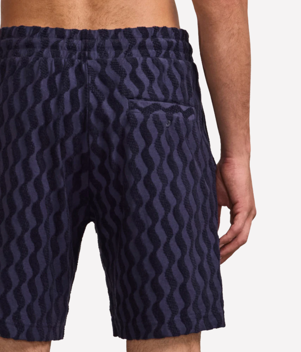 Augusto Listra Terry Shorts In Midnight-Blue