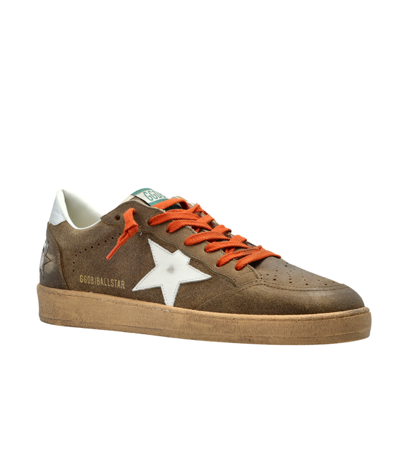 *FINAL SALE*Ball Star Sneaker In Brown/White/Silver