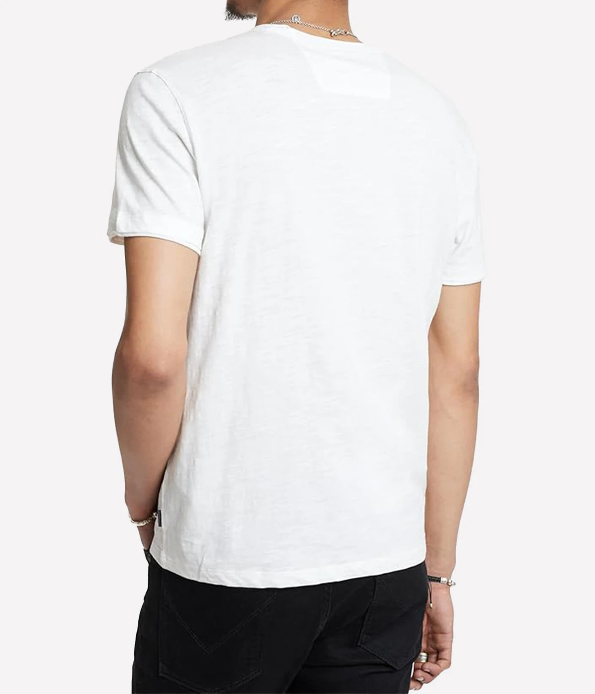 Miles Slub V Neck In Salt