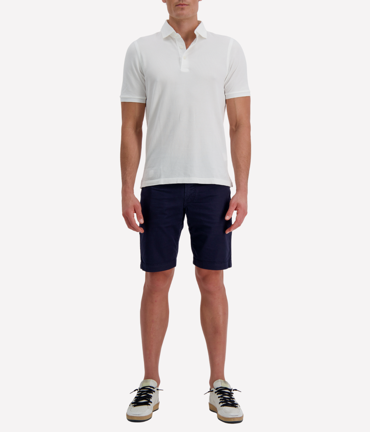 Short Sleeve Polo in Cream