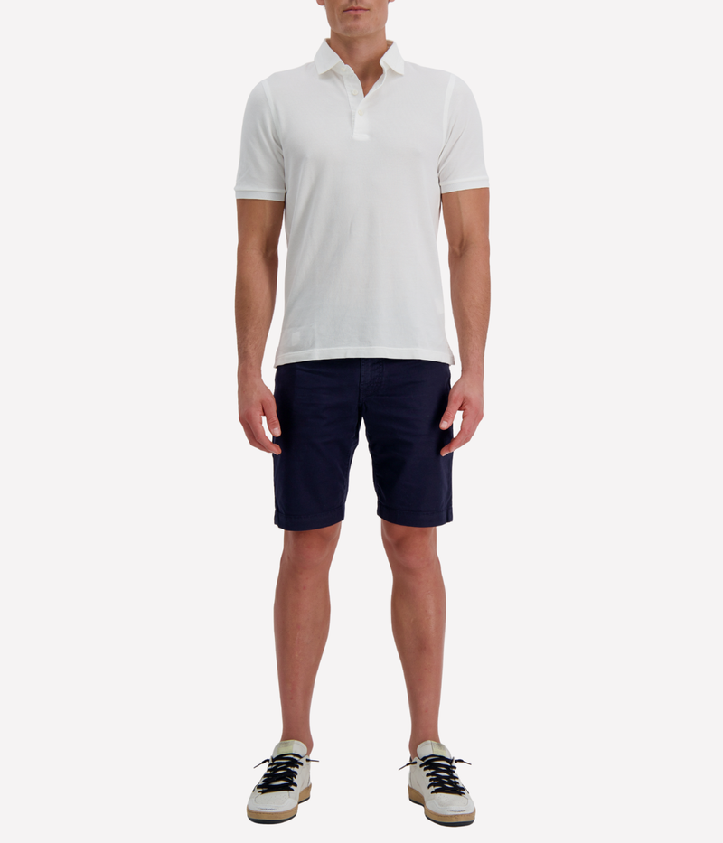 Short Sleeve Polo in Cream