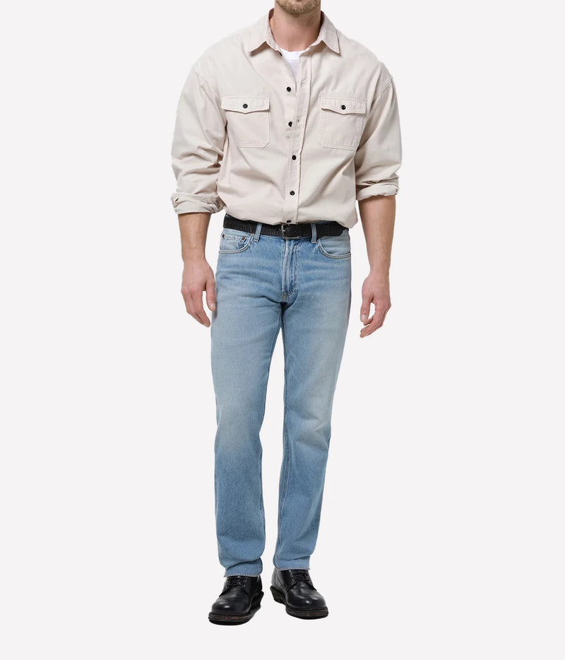 Citizens of Humanity Elijah Jean in Light Blue - front view on model
