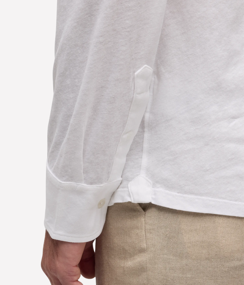 Marico Linen Blend Shirt in White