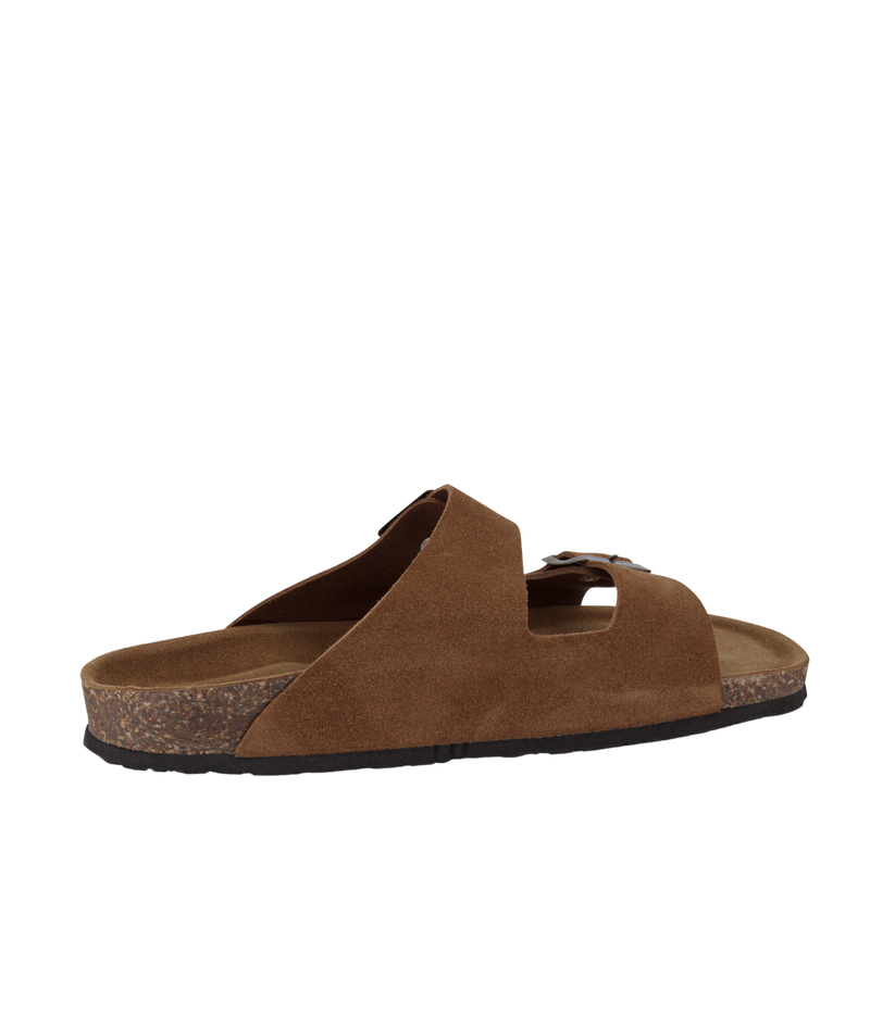 Suede Sandal in Nocciola