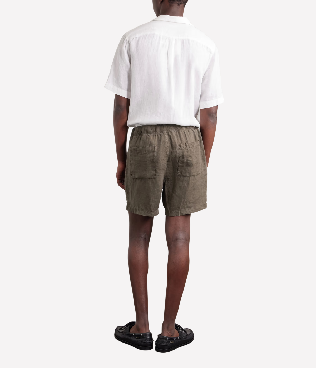 Lightweight Linen Shorts in Army Green