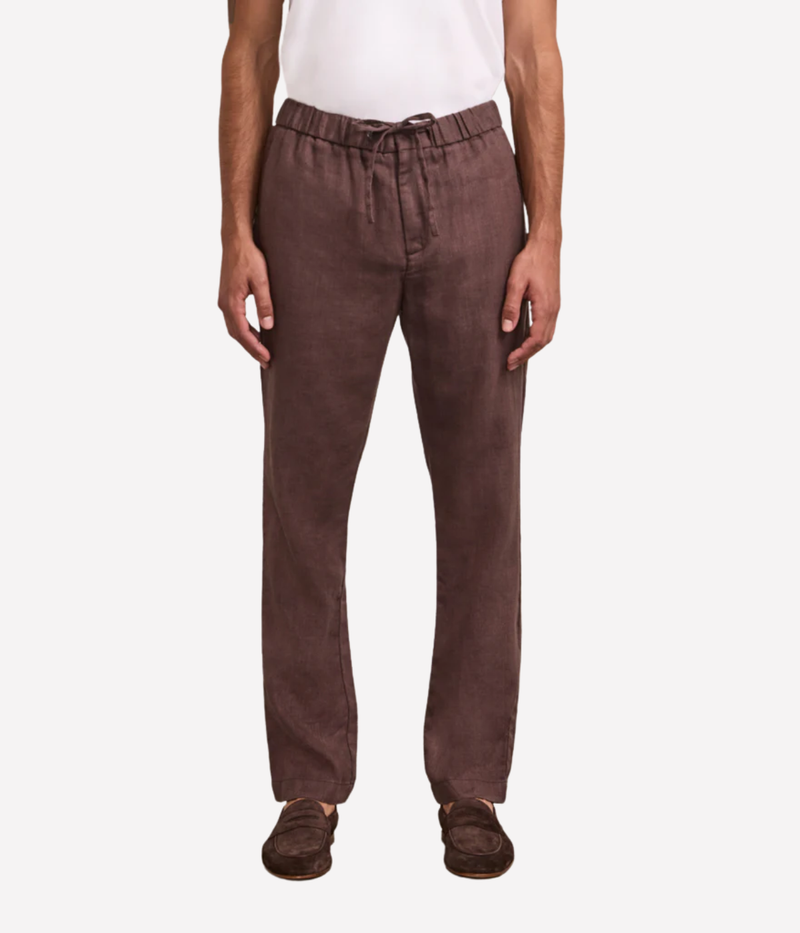 Oscar Linen Chinos In Brown