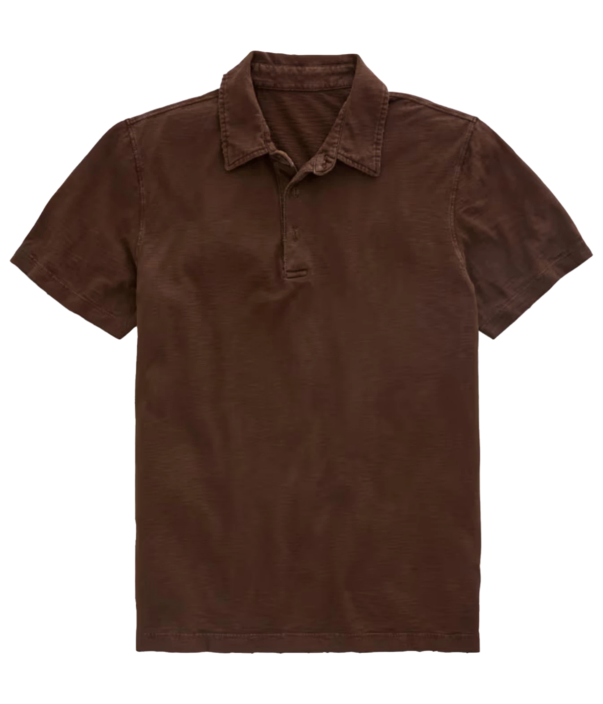 Front product view of AG Bryce Short Sleeve Polo in Sulfur Wood Brown