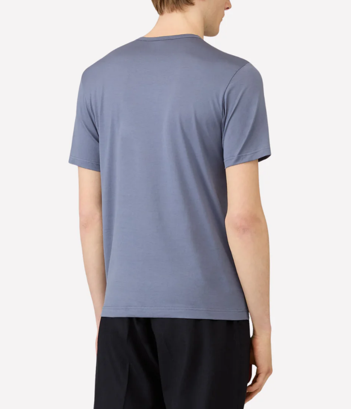 Short Sleeve Crew Neck T-Shirt in Selvedge Blue