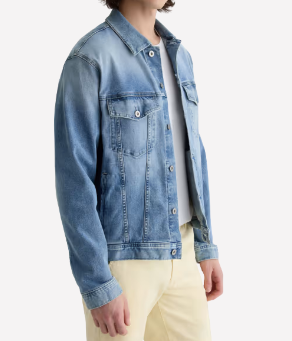 Dart Jacket in Ancient - model Shot half length