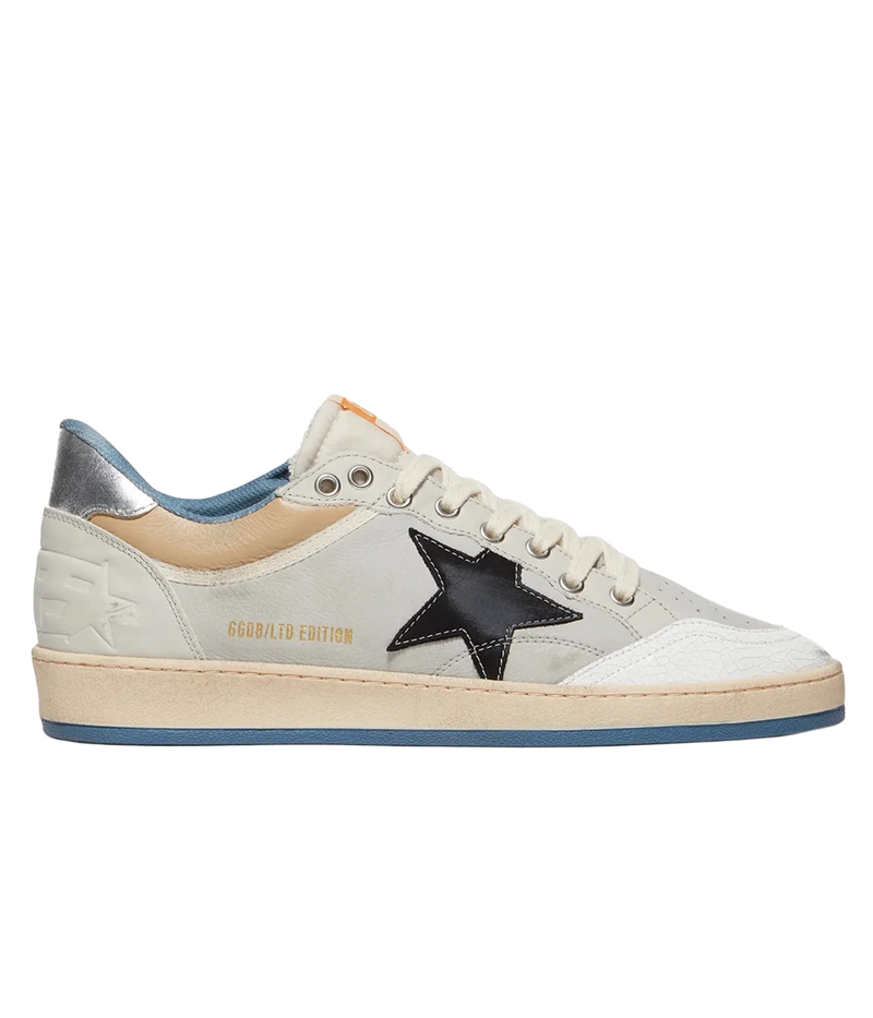 Ball Star Sneaker in Pearl Grey, White, Beige, Black & Silver
