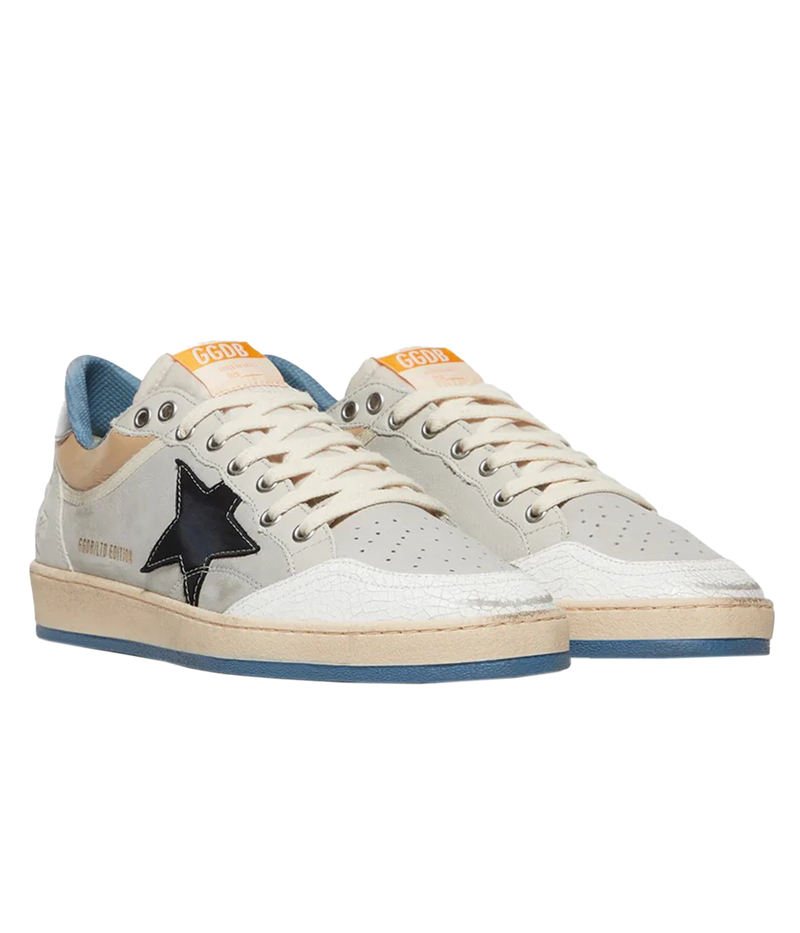 Ball Star Sneaker in Pearl Grey, White, Beige, Black & Silver