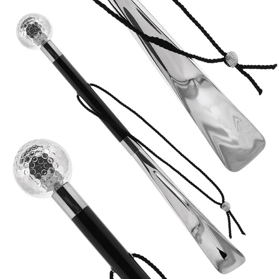 Luxury shoehorns crafted from 92.5% pure silver, featuring a sleek, molded handle covered in genuine silver for an elegant and authentic touch. Perfect for those who appreciate fine craftsmanship.