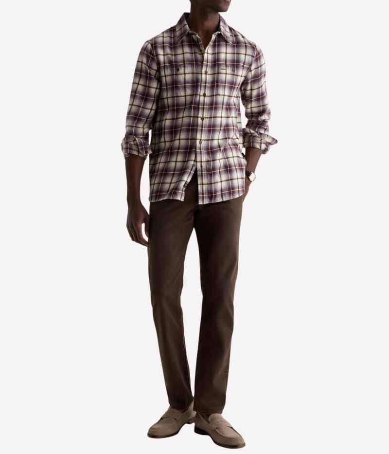AG Jeans Tellis Jean in 7 Yrs Sulfur Oak Barrel – Front View Slim Fit Denim Jeans
