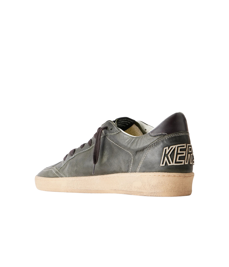 Ball Star Sneaker In Dark Green & Black - Back Angled View