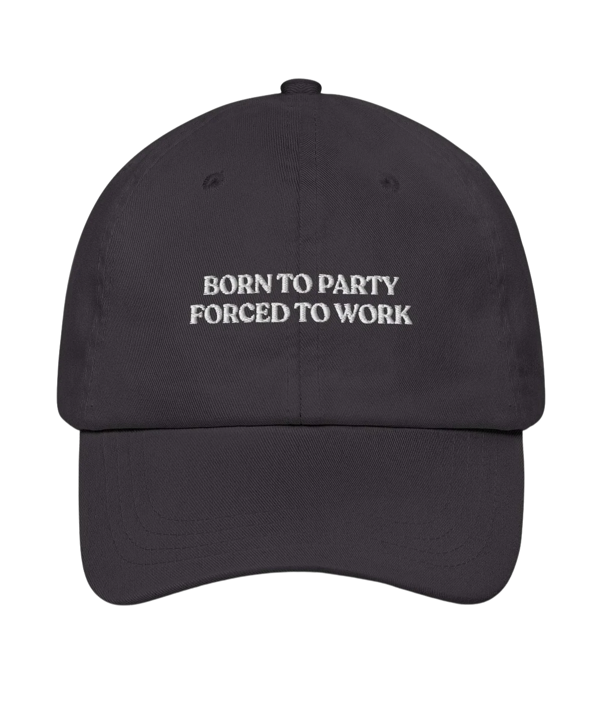 Born to Party Cap in Dark Grey