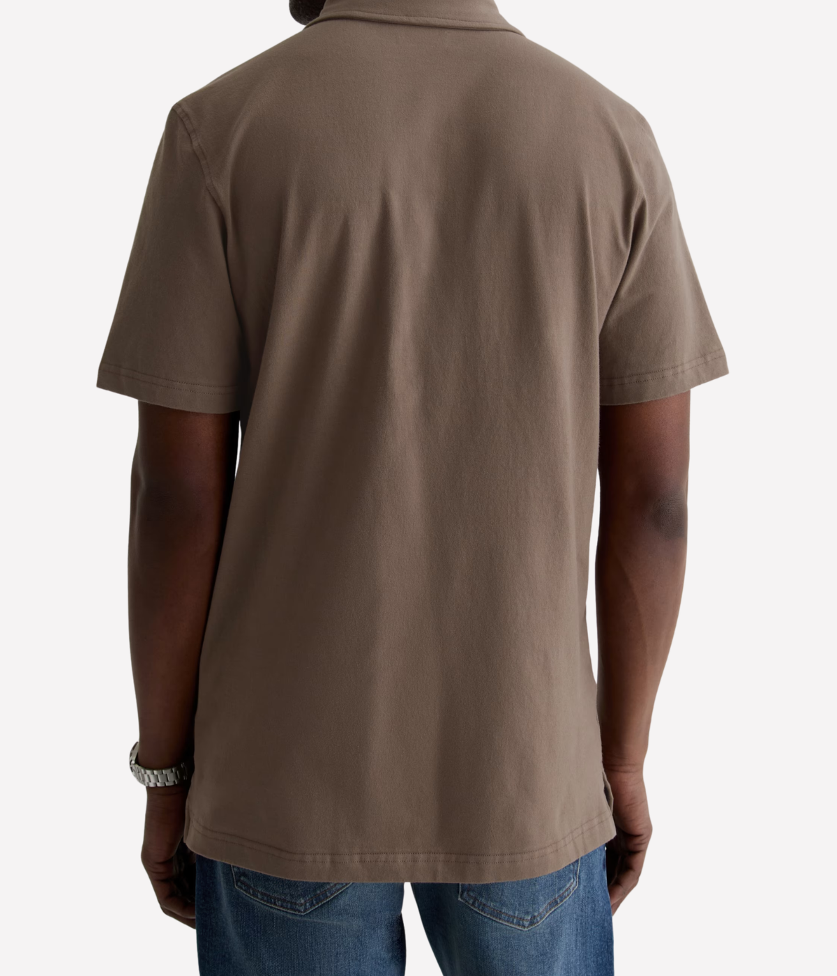 Bryce Short Sleeve Polo in Soft Mushroom
