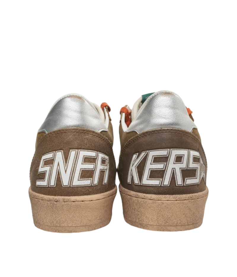 *FINAL SALE*Ball Star Sneaker In Brown/White/Silver