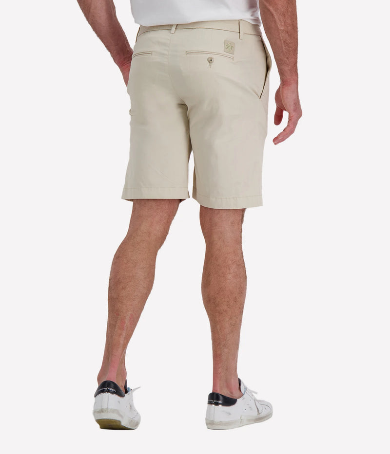 Jacob Cohën George Bermuda Chino Regular Fit in Light Beige Suede Patch – Back View Bermuda Chino Shorts