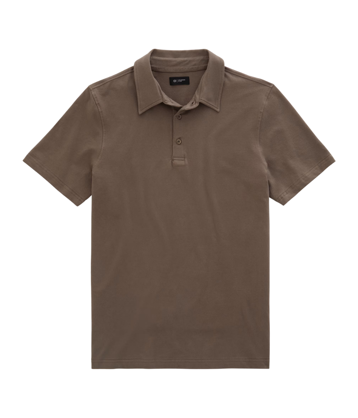 Bryce Short Sleeve Polo in Soft Mushroom