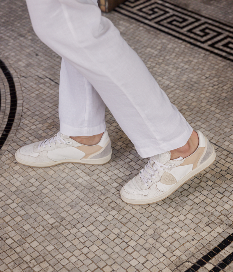 PGAL Low Man in Veau Crackle & Blanc